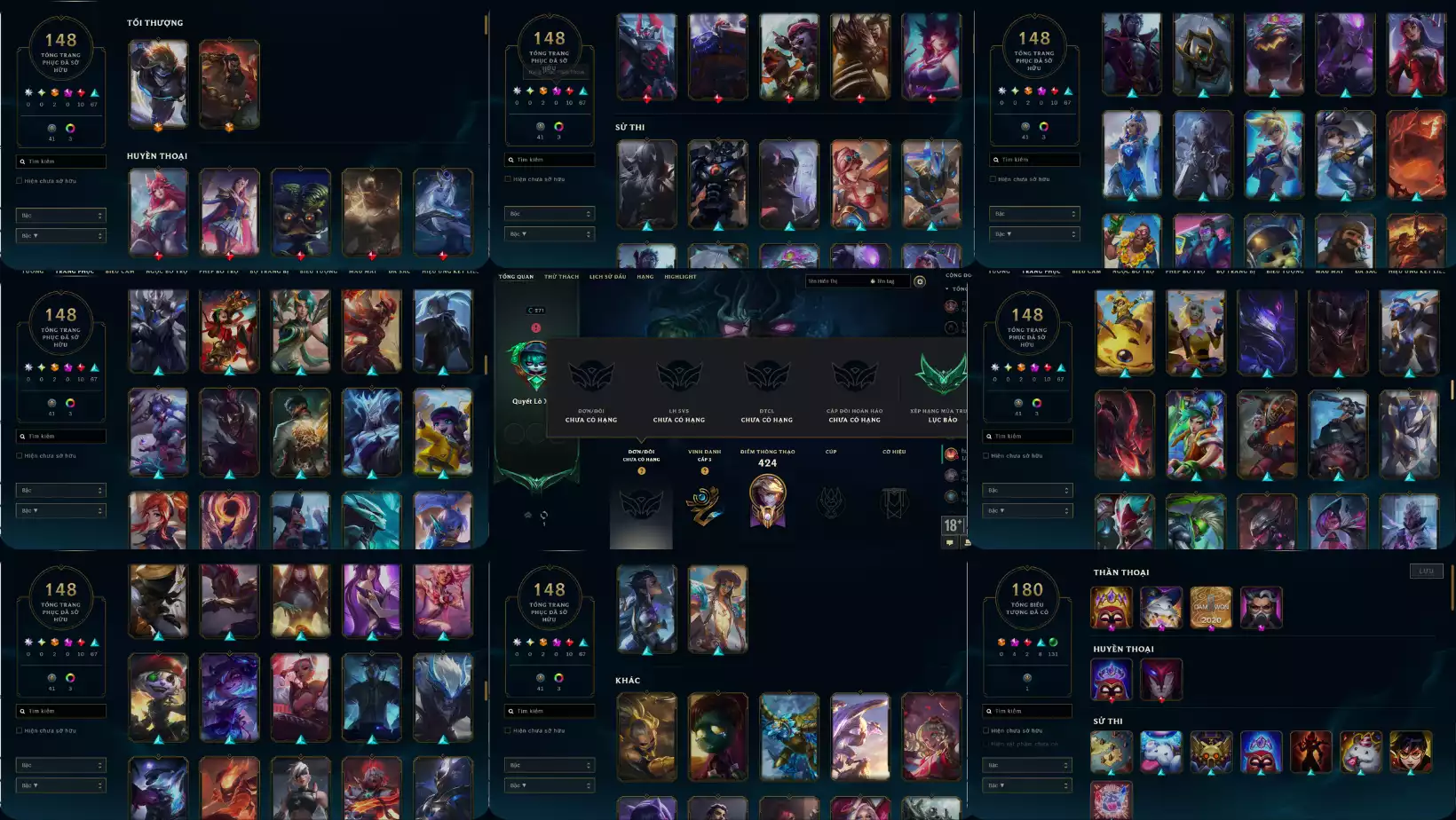 Ảnh SKIN 148 FULL TƯỚNG LV 271 CÒN ĐỔI TÊN